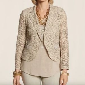 Chico's Cropped Lace Blazer